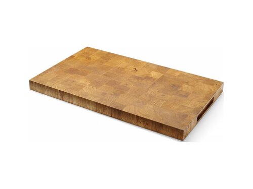 Hendi Servierbrett aus Eichenholz, mit Saftrinne,...