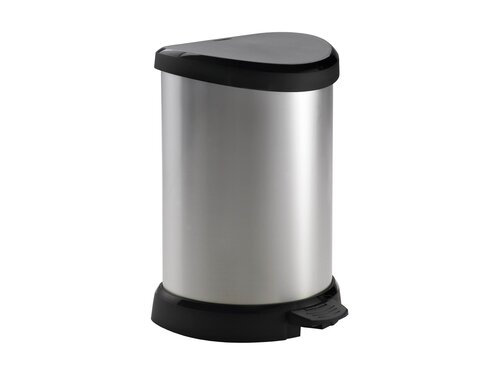 Curver DECOBIN Abfalleimer 15L mit Fu�pedal silber...