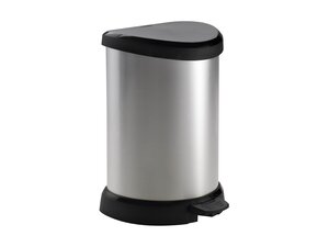 Curver DECOBIN Abfalleimer 15L mit Fu�pedal silber...