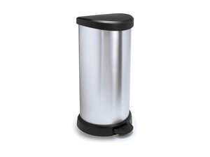 Curver DECOBIN Abfalleimer 40L mit Fu�pedal silber...