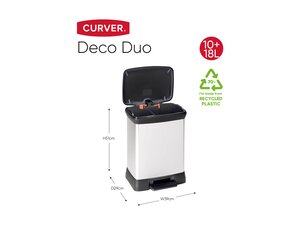 Curver DECOBIN DUO Abfalleimer 30L (10L+18L) mit Fupedal...