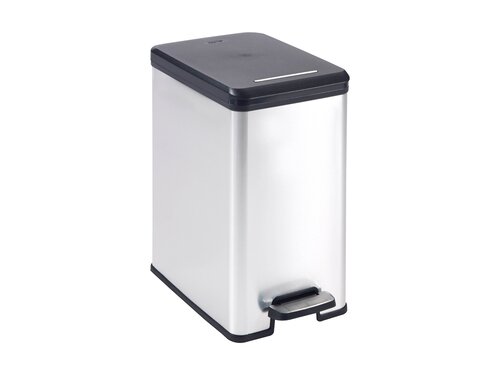 Curver DECO SLIM BIN Abfalleimer 25L mit Fu�pedal silber...