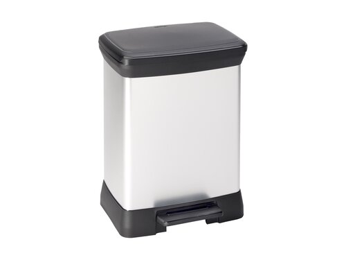Curver DECOBIN Abfalleimer 30L mit Fu�pedal silber...
