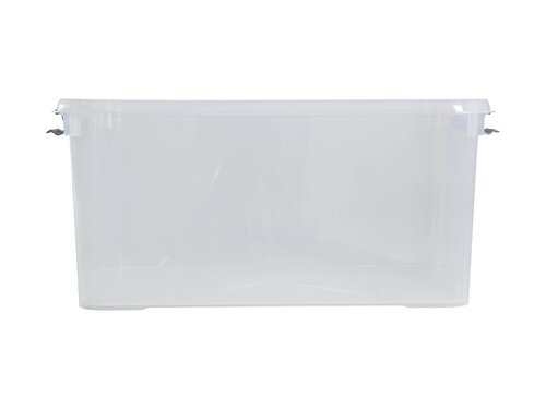 Curver 3-er Set HANDY+ Box 50L transparent, Modulare Form, 50 Liter, 2 Verriegelungen, BTH 600 x 400 x 290 mm