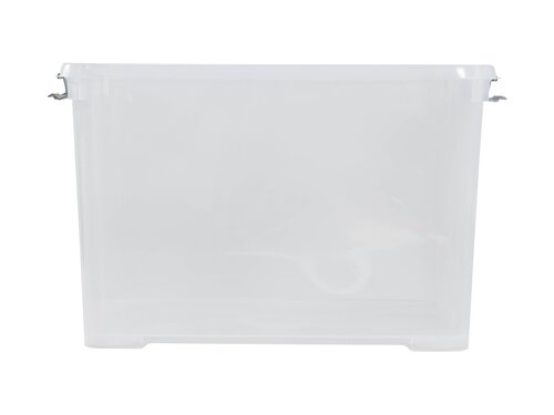 Curver 3-er Set HANDY+ Box 65L transparent, Modulare Form, 65 Liter, 2 Verriegelungen, BTH 600 x 400 x 388 mm