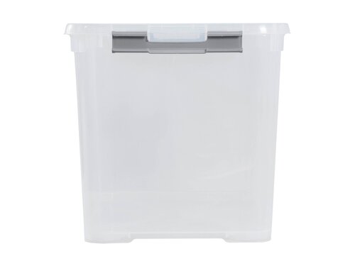 Curver 3-er Set HANDY+ Box 65L transparent, Modulare Form, 65 Liter, 2 Verriegelungen, BTH 600 x 400 x 388 mm