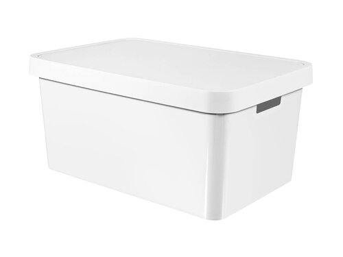 Curver 3-er Set INFINITY Box mit Deckel 45L wei�, Multifunktional, Modular, Leicht, BTH 565 x 390 x 270 mm