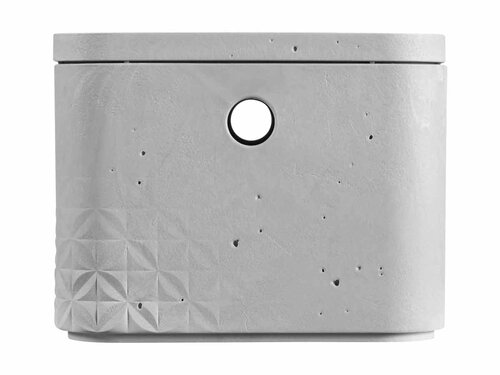 Curver 3-er Set BETON Box S mit Deckel hellgrau , modular, multifunktional , einzigartige Betonoptik und -haptik, BTH 245 x 130 x 169 mm