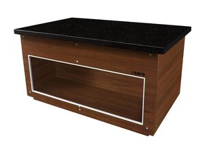 Saro Neutrales Element Walnuss, Granitplatte, mit Rdern,...