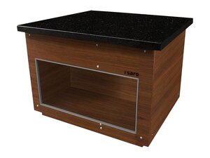 Saro Neutrales Element Walnuss, Granitplatte, mit R�dern,...