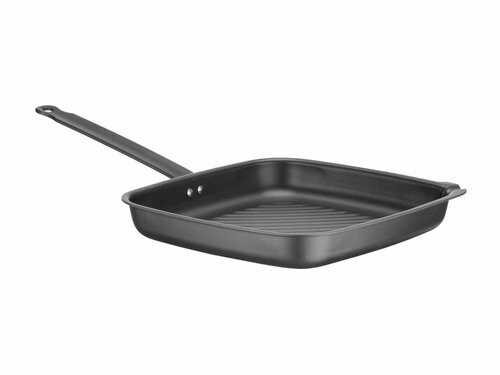Hendi Grillpfanne, quadratisch, Karbonstahl, BTH 480 x 282 x 80 mm