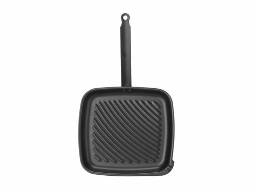 Hendi Grillpfanne, quadratisch, Karbonstahl, BTH 480 x 282 x 80 mm