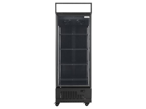 vaiotec TOPLINE 600 Getr�nkek�hlschrank, Schwarz, Fl�gelt�r, 570 Liter, Umluftk�hlung, Leuchtaufsatz, BTH 750 x 760 x 2200 mm