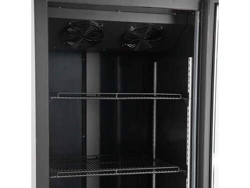 vaiotec TOPLINE 600 Getr�nkek�hlschrank, Schwarz, Fl�gelt�r, 570 Liter, Umluftk�hlung, Leuchtaufsatz, BTH 750 x 760 x 2200 mm