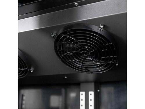 vaiotec TOPLINE 900 Getr�nkek�hlschrank, Schwarz, 2 Fl�gelt�ren, 870 Liter, Umluftk�hlung, Leuchtaufsatz, BTH 1090 x 742 x 2180 mm