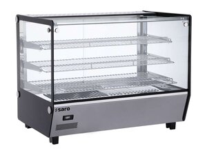 Saro Warmhaltevitrine Edelstahl, LED-Beleuchtung, 3...