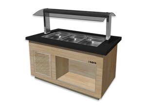 Saro Salatbar PREMIUM LINE SB-K130 OAK, 3x 1/1 GN, Eiche,...