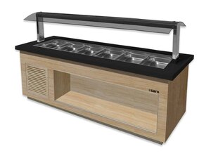 Saro Salatbar PREMIUM LINE SB-K230 OAK, 6x 1/1 GN, Eiche,...