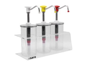 Saro Dosierdispenser PLX-R-BK, 3 Behlter, einstellbare...