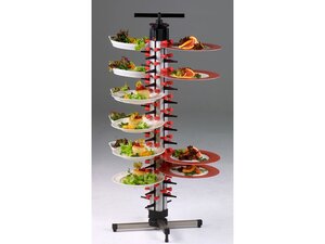 Saro Tellerstapelsystem Plate-Mate TM-48, Edelstahl, Aluminium, Kunststoff, BTH 360 x 360 x 1140 mm