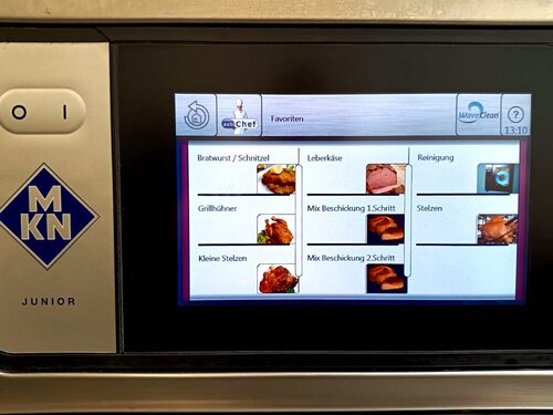 Elektro Kombid�mpfer MKN Space Combi Magic Pilot Junior, f�r 6 x GN 2/3, 5,2 kW, mit Kerntemperaturf�hler und automatischer Reinigung, T�ranschlag links