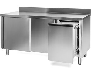 Edelstahl Arbeitsschrank PREMIUM, mit Abfallbeh�lter...