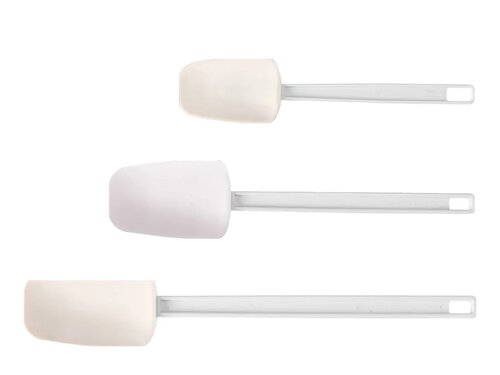Hendi Kitchen Line Teigschaber, lffelfrmig, Wei, Schaber aus Synthetikgummi, verschiedene Gren