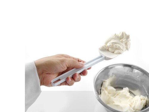 Hendi Kitchen Line Teigschaber, lffelfrmig, Wei, Schaber aus Synthetikgummi, verschiedene Gren