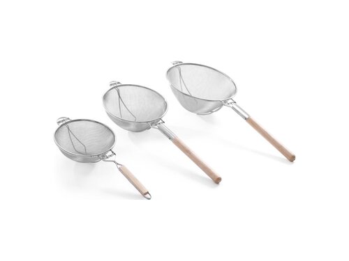 Hendi Sieb mit Holzgriff, doppelmaschig, verschiedene Gren