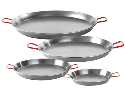 Hendi Paellapfanne aus Karbonstahl, 2 praktische Tragegriffe, verschiedene Gren,  34 bis 80 cm