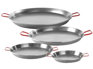 Hendi Paellapfanne aus Karbonstahl, 2 praktische...