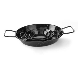 Hendi Paellapfanne mit 2 Griffen, Flachstahl emailliert,...