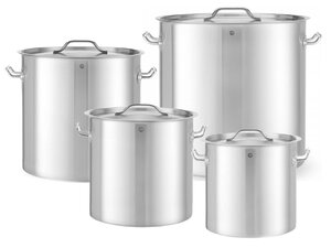 Hendi Schmortopf mit Deckel, aus Edelstahl, verschiedene...