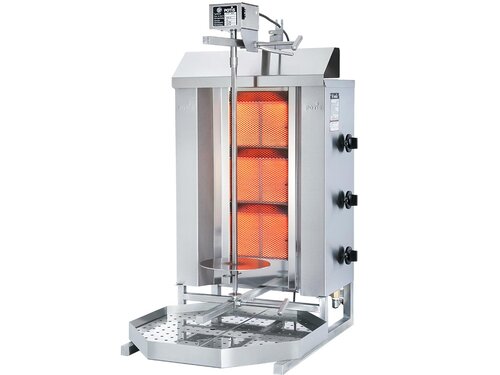 Potis GD3/Erdgas D�nergrill, 10,5 kW, max. 40 kg Fleisch, BTH 525 x 680 x 920 mm